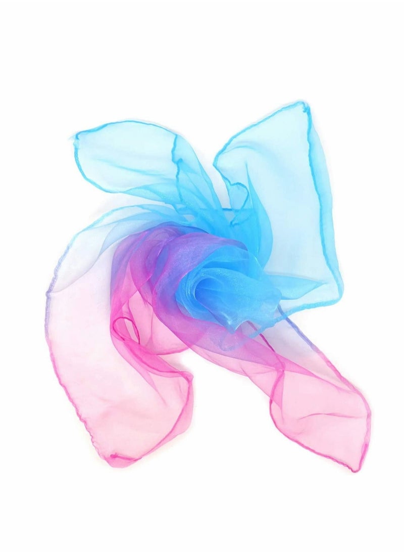 SYOSI - Gradient Color Square Scarves Juggling Scarves Silk Dance Scarves Performance Props Dancing Scarves for Music and Movement, Fun Juggling Scarves for Kids, Toddlers Scarves Dance Props, 12PCS - Image 1