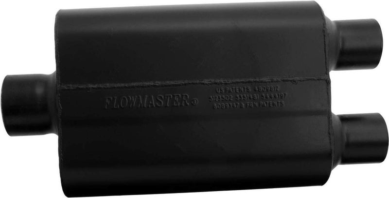 FLOWMASTER NEW FLOWMASTER SUPER 44 SERIES CHAMBERED MUFFLER,3.00" CENTER IN,2.50" DUAL OUT,BLACK FINISH - Image 2