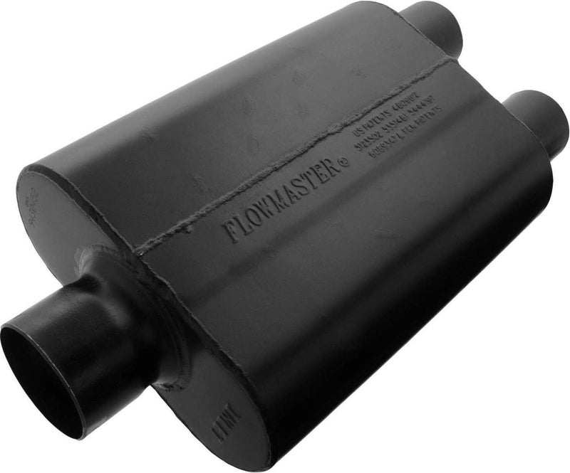 FLOWMASTER NEW FLOWMASTER SUPER 44 SERIES CHAMBERED MUFFLER,3.00" CENTER IN,2.50" DUAL OUT,BLACK FINISH - Image 5