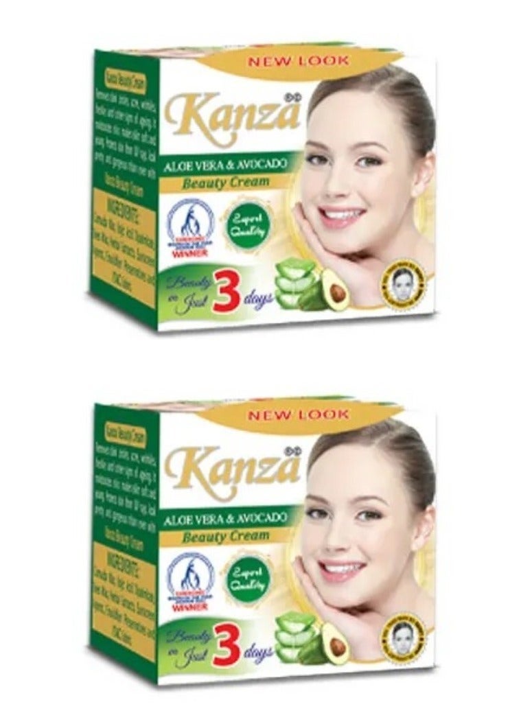 كنزه قطعتين من كريم تبييض البشرة بالصبار والأفوكادو - Image 1