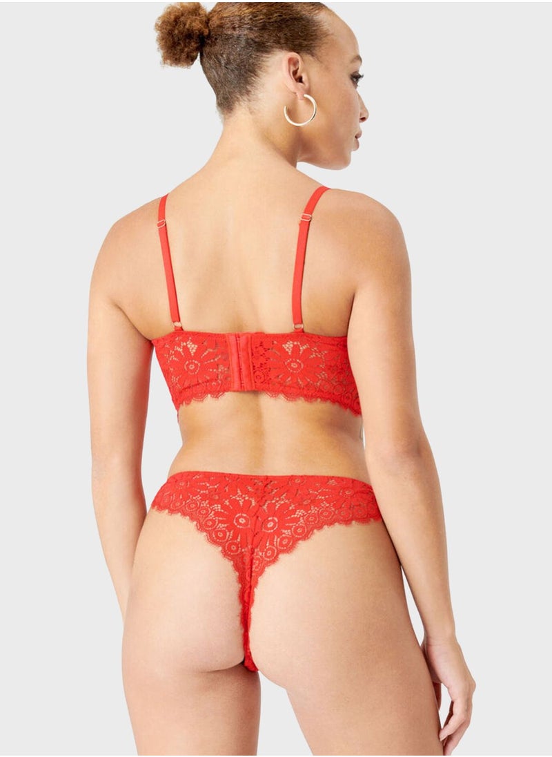 UNDIZ - Lace Detail Bustier Push Up Bra - Image 1