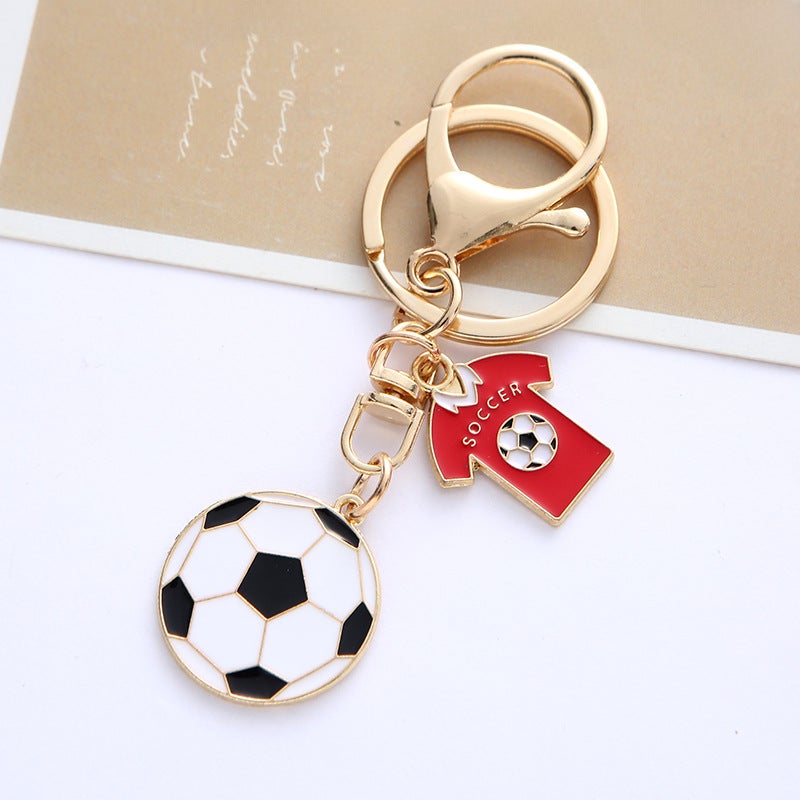 Mini Soccer Cup Keychain Charm Gift Football Jersey 