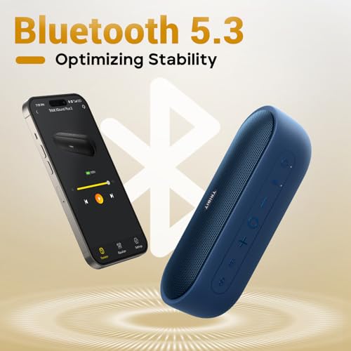 Tribit Portable Bluetooth Speaker XSound Plus 2, Wireless Speaker 30W with XBass, IPX7 Waterproof, 24-Hour Playtime, Stereo Sound, Built-in Mic, Bluetooth 5.3 for Party, Car, Travel(Blue) - Image 5