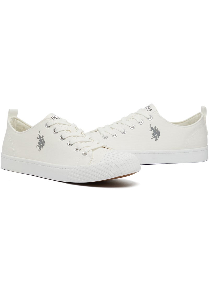 U.S. Polo Assn. - Men's White Low-Top Canvas Sneakers - Iconic Branding for a Clean Look - Image 1