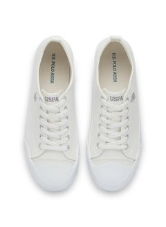 U.S. Polo Assn. Men's White Low-Top Canvas Sneakers - Iconic Branding for a Clean Look  - Image 4