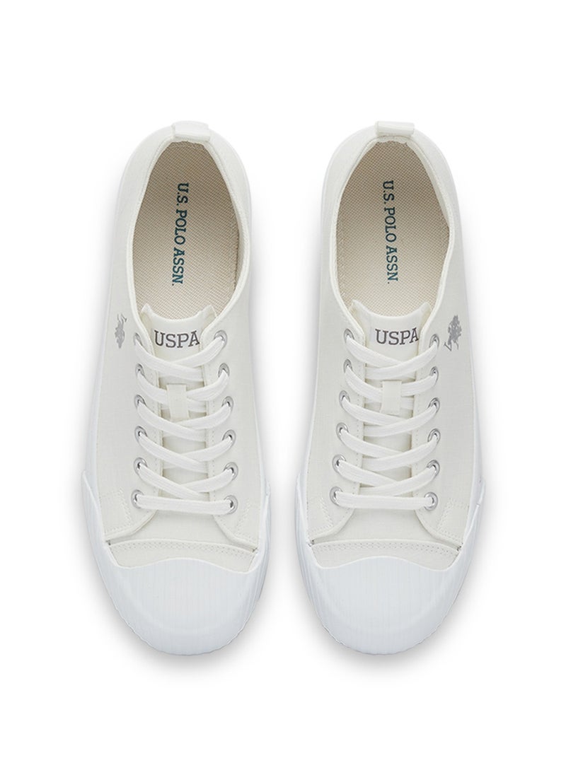 U.S. Polo Assn. - Men's White Low-Top Canvas Sneakers - Iconic Branding for a Clean Look - Image 1