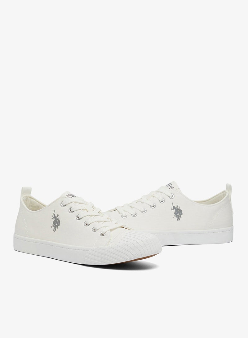 U.S. Polo Assn. Men's White Low-Top Canvas Sneakers - Iconic Branding for a Clean Look Shoes - Image 4