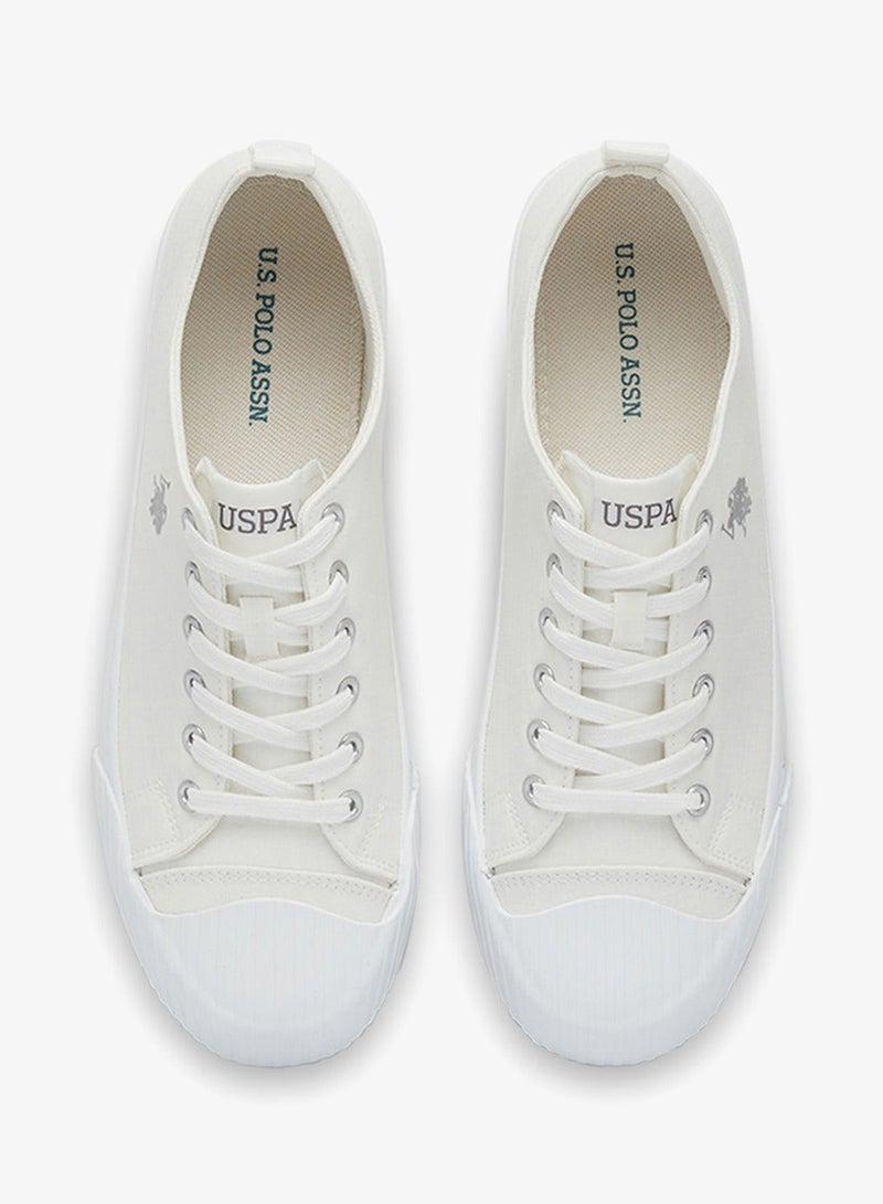 U.S. Polo Assn. Men's White Low-Top Canvas Sneakers - Iconic Branding for a Clean Look Shoes - Image 5