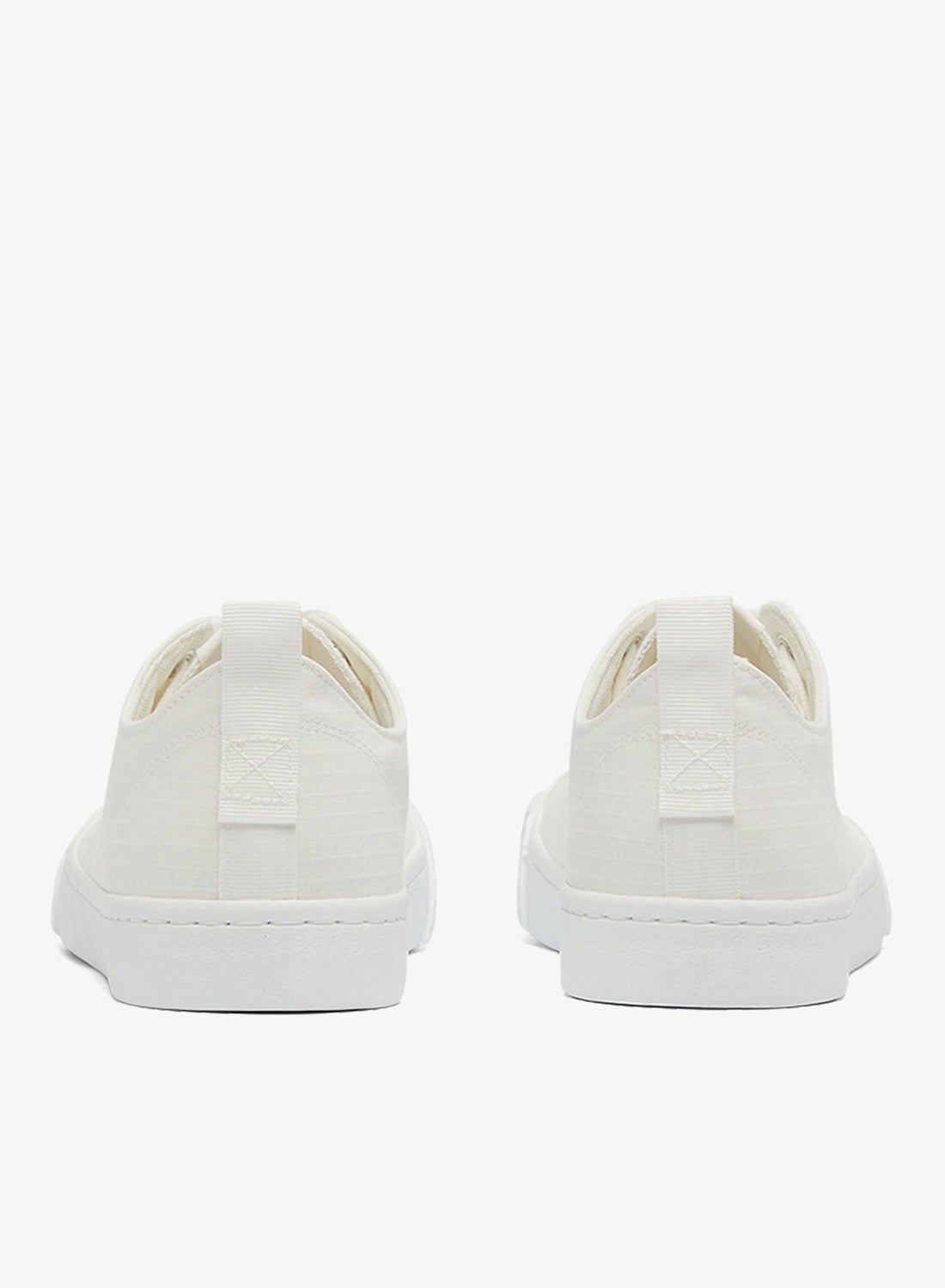 Men's White Low-Top Canvas Sneakers - Iconic Branding for a Clean Look Shoes image 7