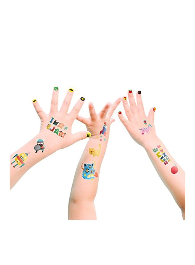 NIBEMINENT 12-Piece Temporary Tattoos And Nail Sticker Set - Image 5
