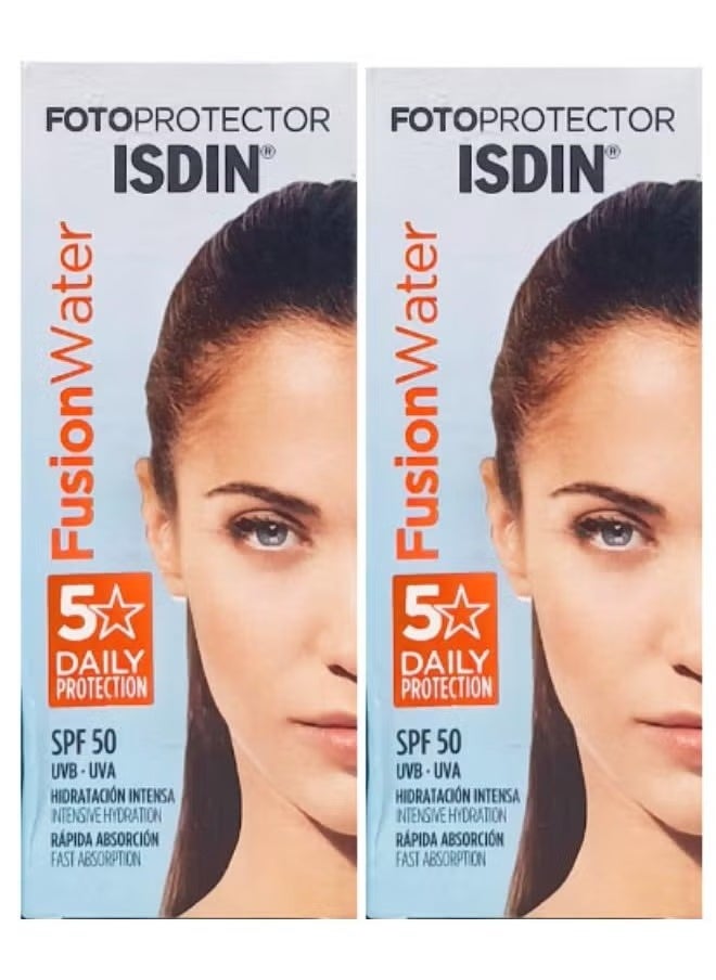 ISDIN Photoprotector Esdin Fusion Water SPF 50 50 ml 2-Piece Set 