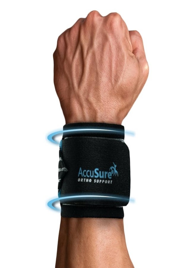 AccuSure W606 Wrist Wrap Support Brace - Adjustable Compression Strap for Gym, Sports & Injury Recovery | Wrist Pain Relief & Joint Support | Breathable & Comfortable Fit for Men & Women - Image 1