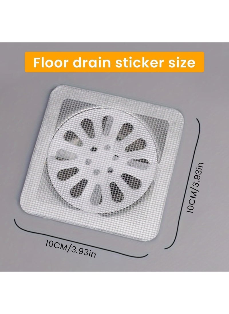 STOLENBAND Stolenband® Disposable Shower Drain Hair Catcher, Drain Hair Catcher Waterproof Mesh Stickers for Bathroom Accessories, Apartment Essentials for Kitchen,Sink (4" X 4") (5)  - Image 2