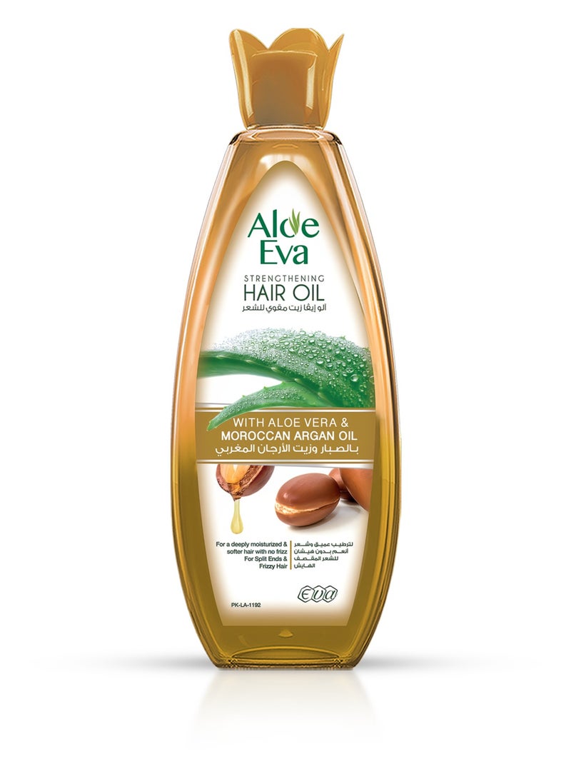Eva Aloe Eva Strengthening Hair Oil With Aloe Vera & Moroccan Argan Oil 170 Ml