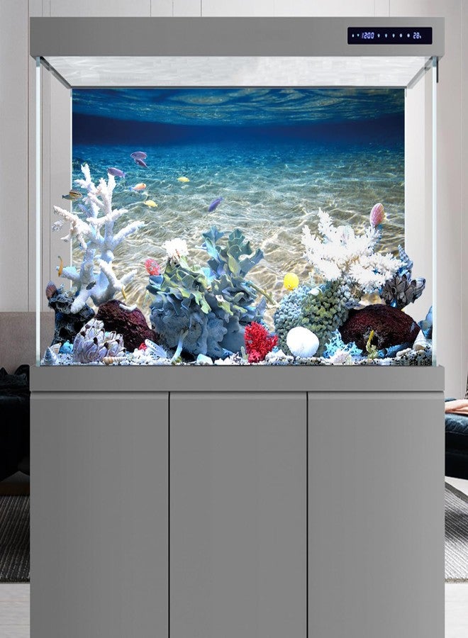 AWERT 36x24 inches Ocean Floor Aquarium Background Underwater Fish Tank Background Undersea Theme Aquarium Background - Image 2