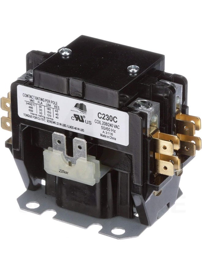 Royal Apex Hvac Air Conditioner Magnetic Contactor 30A Replacement Condenser Compressor Motor 2 Pole / 3 Pole Contactors With 230Vac Coil Voltage  - Image 1