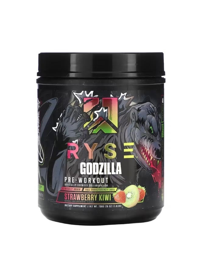 RYSE Godzilla Pre Workout Strawberry Kiwi 1.6 lbs 738 g - Image 1