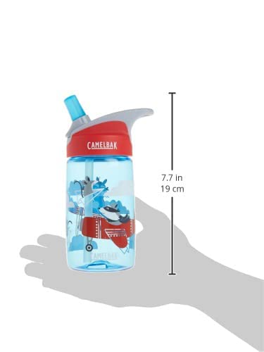 CAMELBAK زجاجة ماء كاملباك إيدي للأطفال - صمام عض كبير من كاملباك للأطفال - مقاومة للتسرب - زجاجة ماء للأطفال - زجاجة ماء خالية من BPA - 12 أونصة، لصوص الطائرات - Image 3
