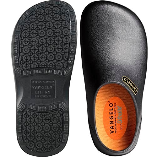 VANGELO Professional Slip Resistant Clog Waterproof Men Work Shoe Nurse Chef Shoe Carlisle Black Men Size 4 - Image 4