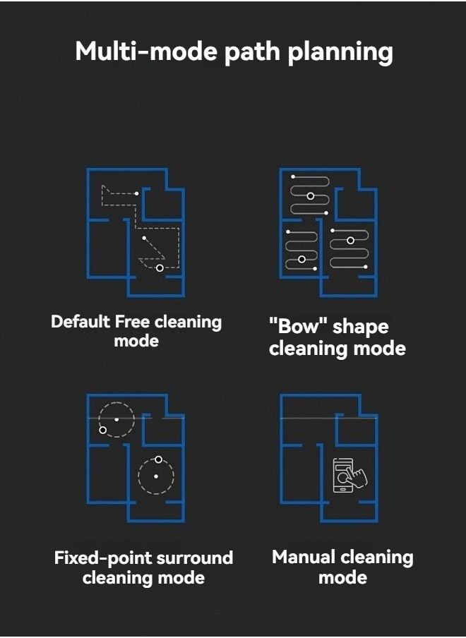 M MIAOYAN - New household sweeping robot intelligent vacuuming, sweeping and mopping three-in-one remote control with water tank planning cleaning robot - Image 1