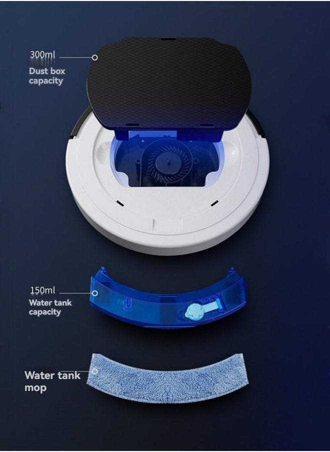 M MIAOYAN - New household sweeping robot intelligent vacuuming, sweeping and mopping three-in-one remote control with water tank planning cleaning robot - Image 1
