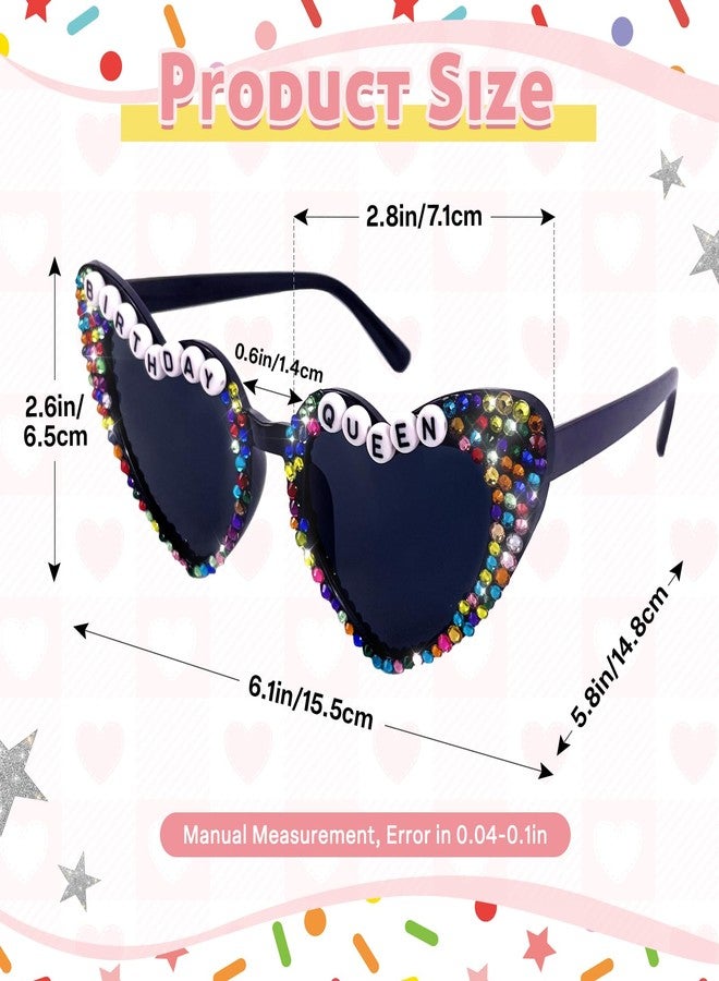 Lingdeer Birthday Queen Sunglasses with Crown, Birthday Glasses Headband Tiara for Women, Gifts Accessories Decorations - Image 3