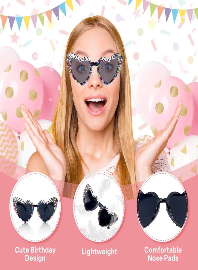 Lingdeer Birthday Queen Sunglasses with Crown, Birthday Glasses Headband Tiara for Women, Gifts Accessories Decorations - Image 5
