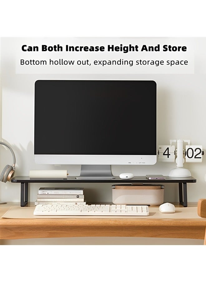 Beauenty Monitor Stand Riser,Laptop Stand,Wood Monitor Stand Riser with Ergonomic Height Adjustment,Desktop Organizer,Office Desk Accessories for Laptops,Monitors,Printers(80x26x12cm) - Image 4