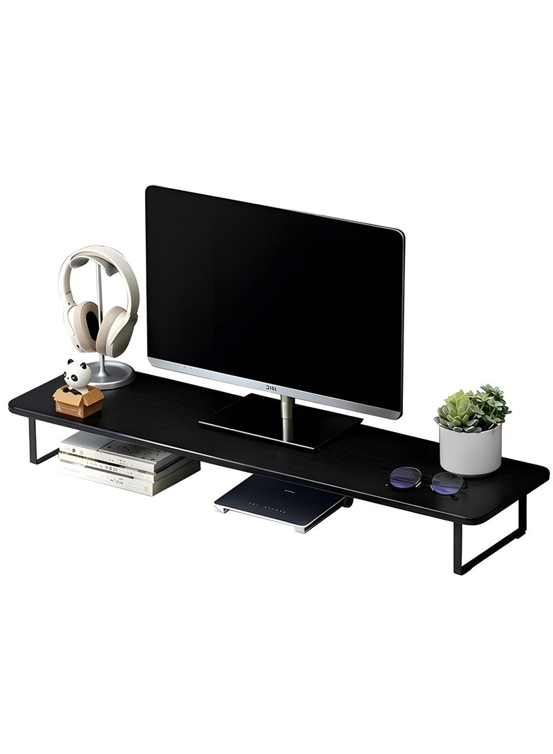 Beauenty Monitor Stand Riser,Laptop Stand,Wood Monitor Stand Riser with Ergonomic Height Adjustment,Desktop Organizer,Office Desk Accessories for Laptops,Monitors,Printers(80x26x12cm) - Image 1