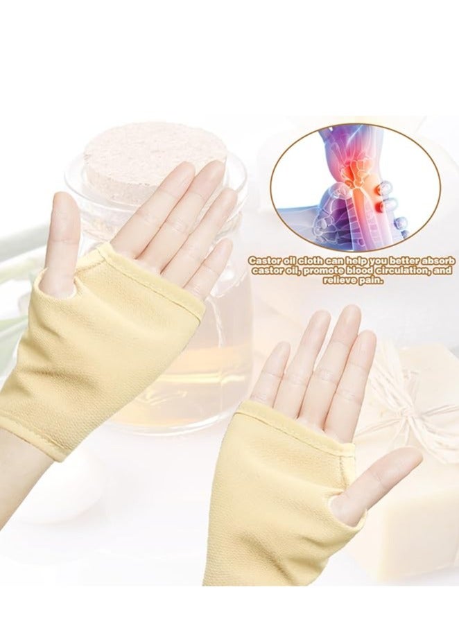 general Arm Castor Oil Wrap, 2 Pieces Organic Castor Oil Pack, Reusable Castor Oil Wrap with Hook and Loop, Castor Oil Pad Compression Pad Castor Oil Patch Kit for Men and Women, Castor Oil Free - Image 5