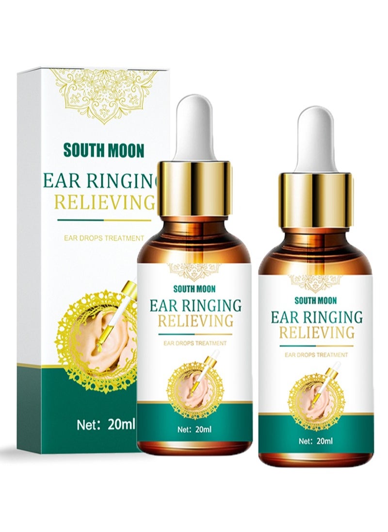 SOUTH MOON Tinnitus Relief Tinnitus, Natural Herbal Tinnitus Treatment, Ear Ringing Relieving Ear Drops, Reduce Tinnitus in Men and Women-2Pcs  - Image 1