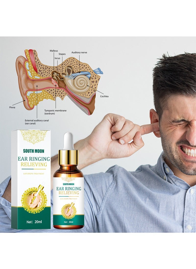 SOUTH MOON Tinnitus Relief Tinnitus, Natural Herbal Tinnitus Treatment, Ear Ringing Relieving Ear Drops, Reduce Tinnitus in Men and Women-2Pcs  - Image 3