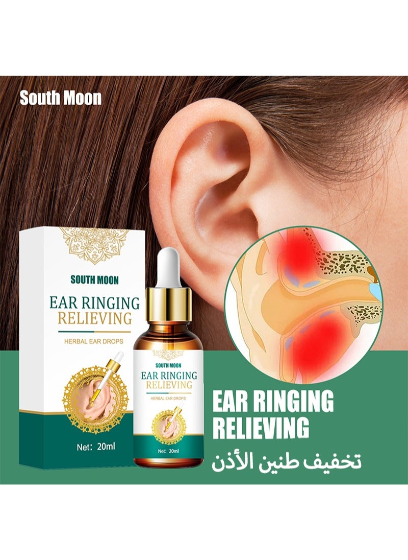 SOUTH MOON Tinnitus Relief Tinnitus, Natural Herbal Tinnitus Treatment, Ear Ringing Relieving Ear Drops, Reduce Tinnitus in Men and Women-2Pcs  - Image 2