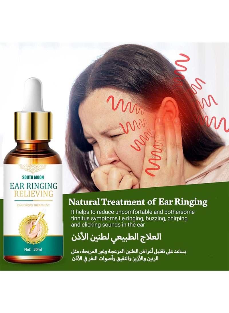 SOUTH MOON Tinnitus Relief Tinnitus, Natural Herbal Tinnitus Treatment, Ear Ringing Relieving Ear Drops, Reduce Tinnitus in Men and Women-2Pcs  - Image 4