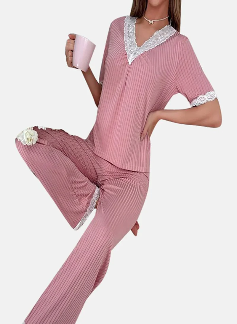 يونيكي Mauve Solid Pyjamas & Top
