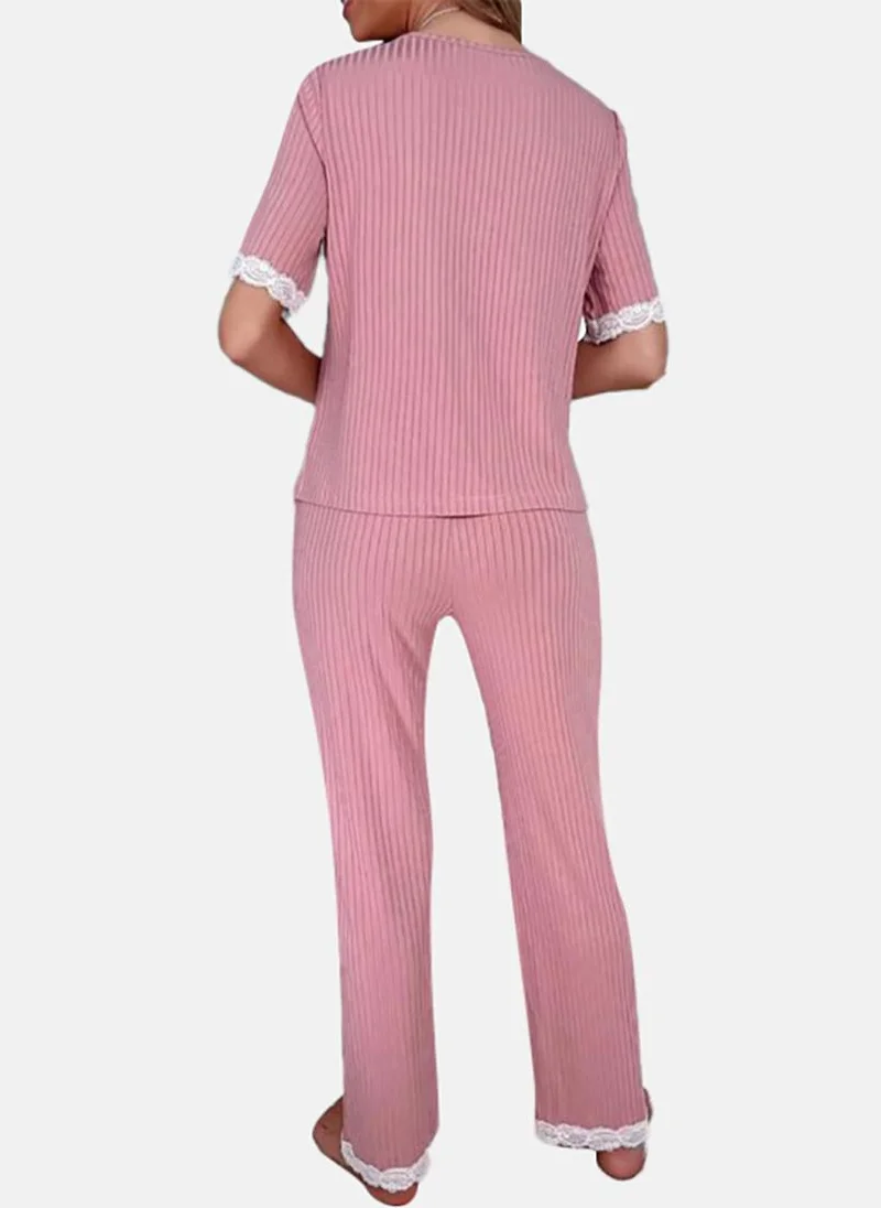 YUNIQEE Mauve Solid Pyjamas & Top