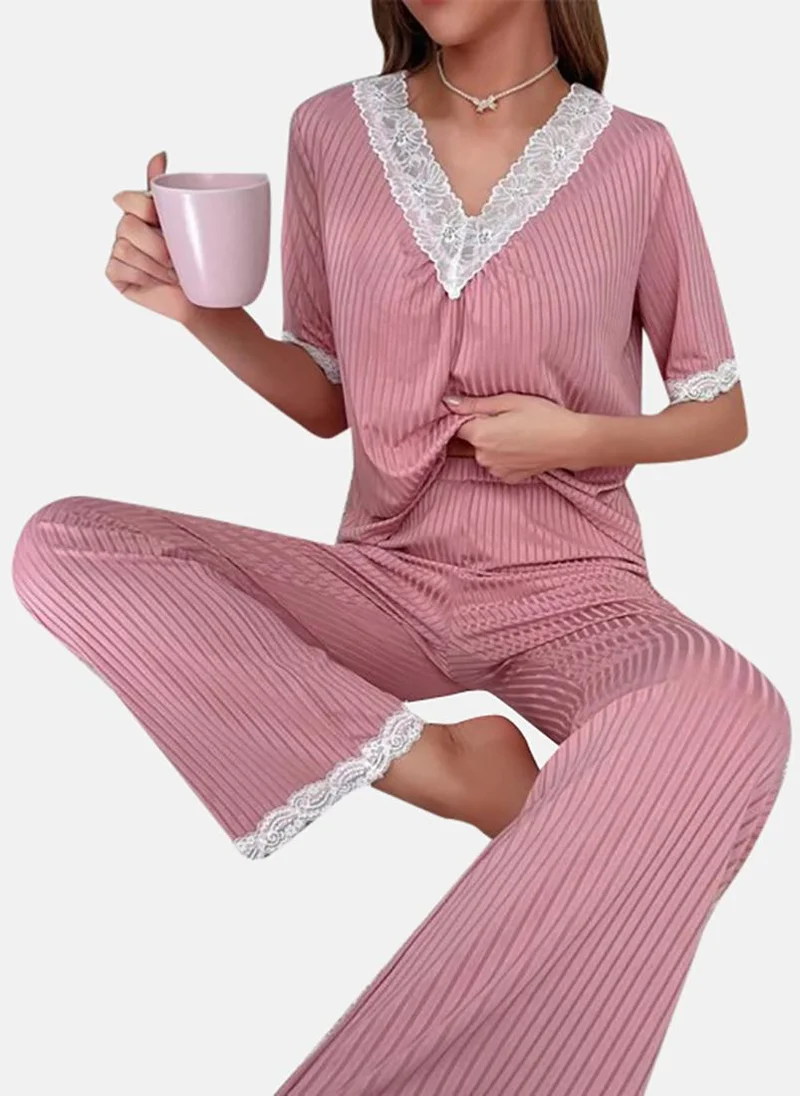 يونيكي Mauve Solid Pyjamas & Top