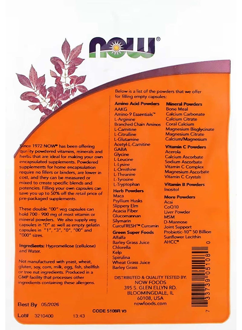 ناو كبسولات نباتية مزدوجة 00، حوالي 750 كبسولة نباتية فارغة - Image 2