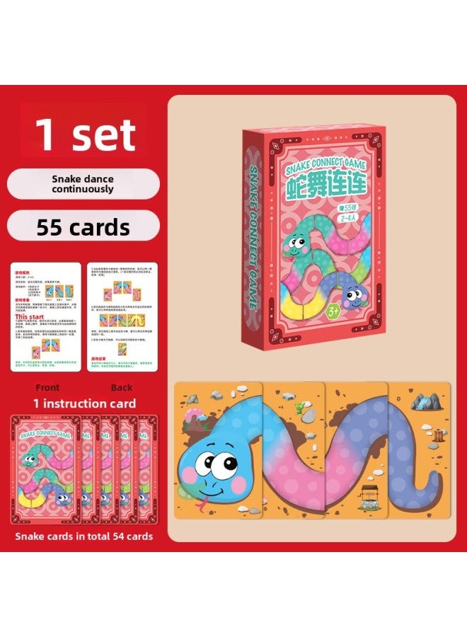 لعبة ألغاز تفاعلية للأطفال بعنوان "عام الأفعى" مع حساب سريع، لعبة رقصة الأفعى، لعبة ألغاز بوكر ليانليانكان، لعبة لوحية، لعبة بطاقات