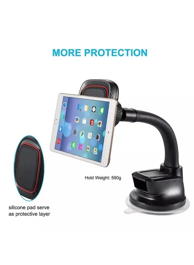 TIGER Universal Magnetic Car Mount – Strong Magnet Dashboard Phone Holder for All Smartphones, 360° Adjustable Car Phone Mount Stand with Anti-Slip Base, Secure Grip for iPhone, Samsung, Xiaomi, Huawei, More – With Retail Box Packaging Black - Image 4