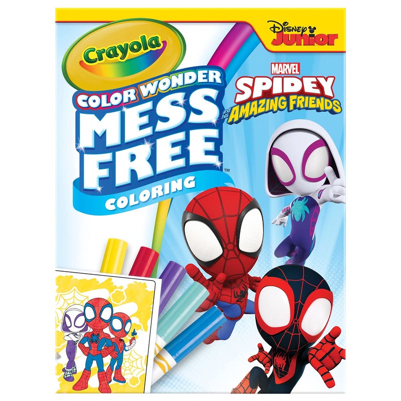 Crayola Spiderman Color Wonder Coloring Set, 18 Spiderman Mess Free Coloring Pages for Toddlers, Spiderman Toys, Gifts for Kids - Image 2