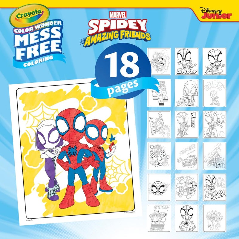 Crayola Spiderman Color Wonder Coloring Set, 18 Spiderman Mess Free Coloring Pages for Toddlers, Spiderman Toys, Gifts for Kids - Image 5