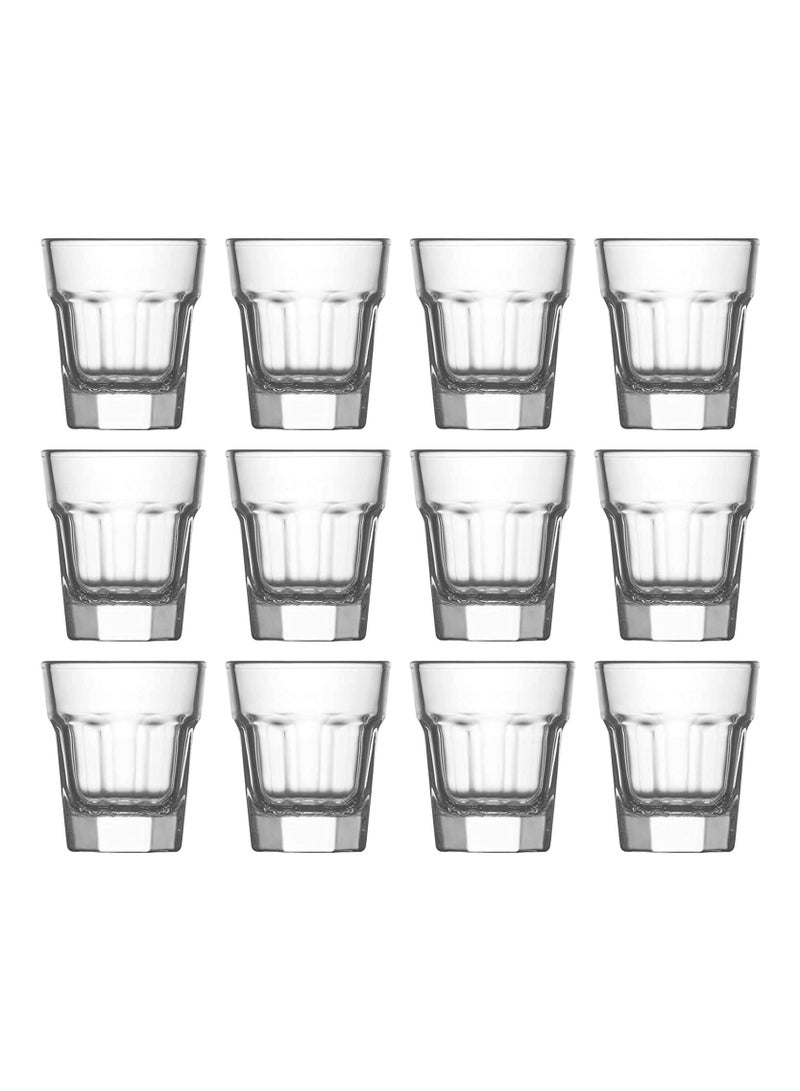 Home zone Small12-Piece Pokal Glass Cup Clear 45ML  - Image 1