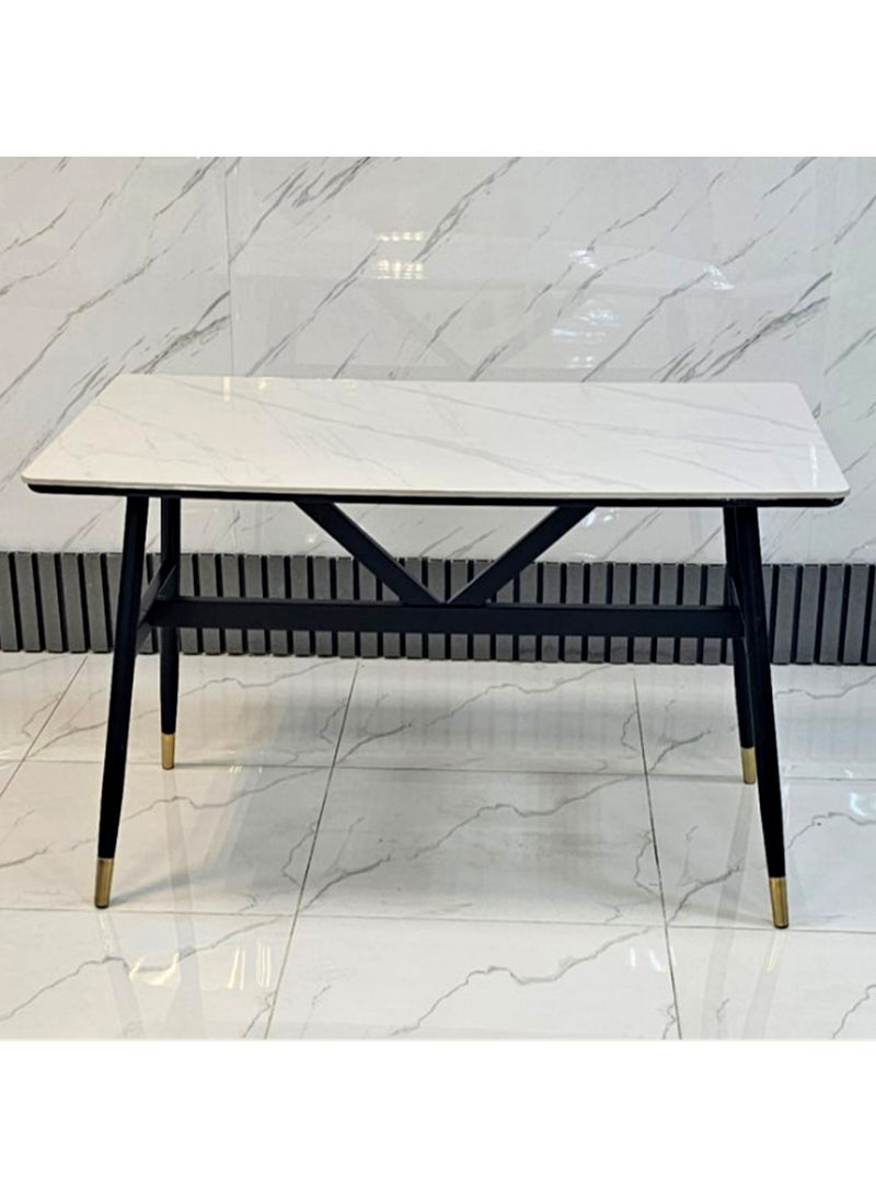 طاولة طعام عصرية بسطح سيراميكي 120*70*75 سم - Image 3