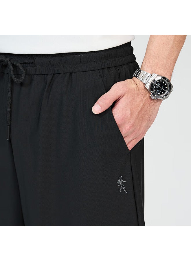 DANCING WOLVES Dancing With Wolvessummer Cool And Breathable Straight Casual Shorts For Men 001 Black XL - Image 2