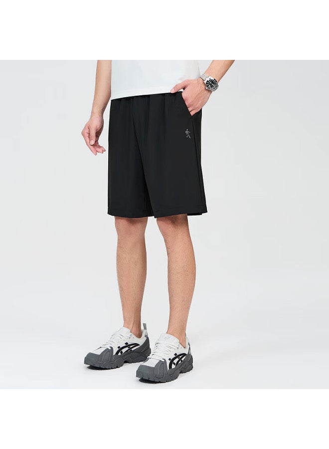 DANCING WOLVES Dancing With Wolvessummer Cool And Breathable Straight Casual Shorts For Men 001 Black XL - Image 1