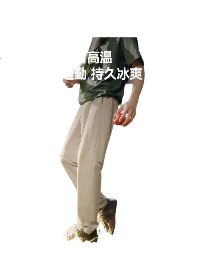 Beneunder Men'S Casual Pants Commuting Outdoor Long Pants Elastic Cool Feeling Tapered Pants Cc925 Deep Floral Grey 2Xl - Image 3