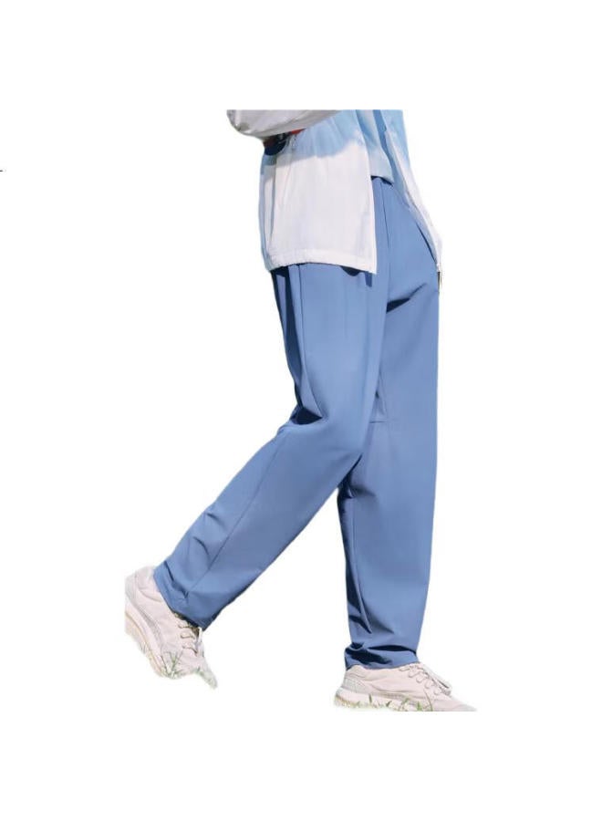 Beneunder Men'S Casual Pants Commuting Outdoor Long Pants Elastic Cool Feeling Tapered Pants Cc925 Deep Floral Grey 2Xl - Image 1