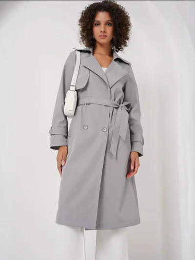 BIG DART BDART Double Breasted Long Trench Coat