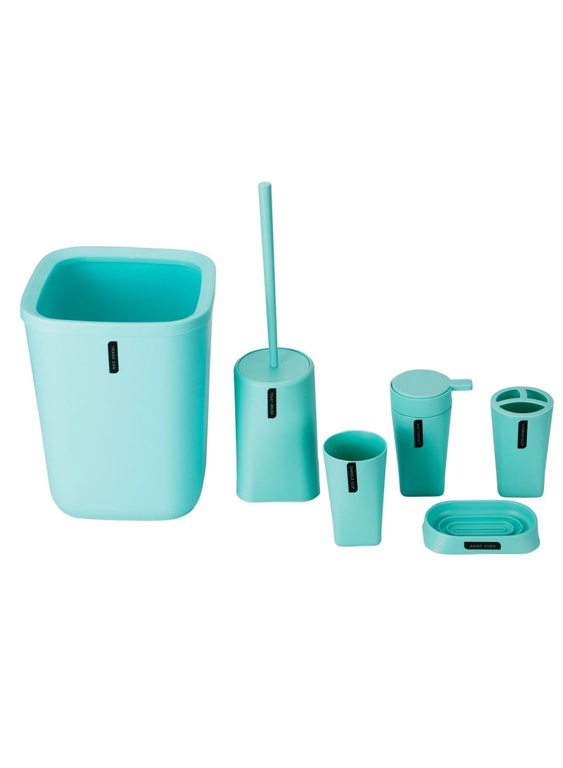 هومستر طقم إكسسوارات للحمام من 6 قطع-أزرق - Image 2